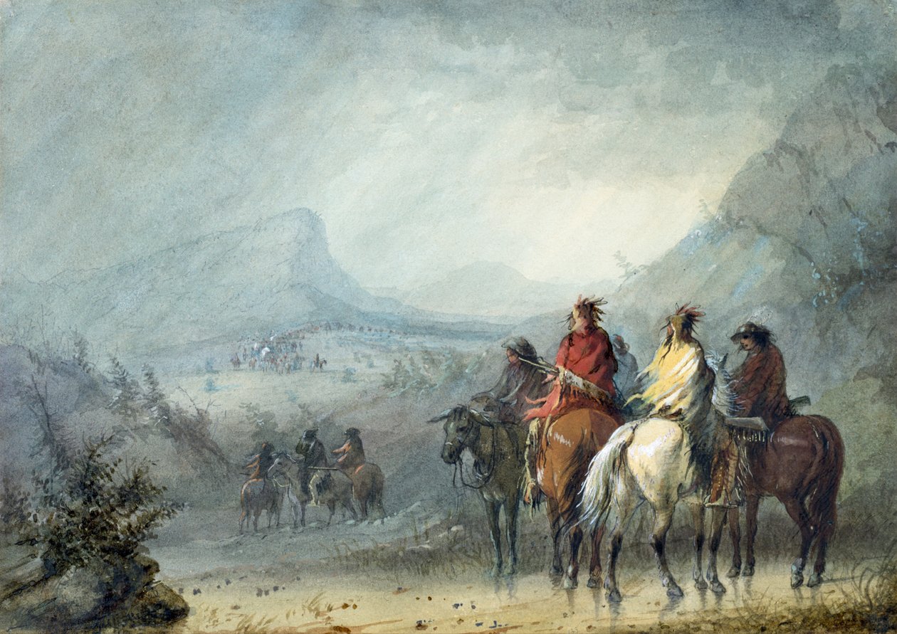 Karavandaki Fırtına by Alfred Jacob Miller