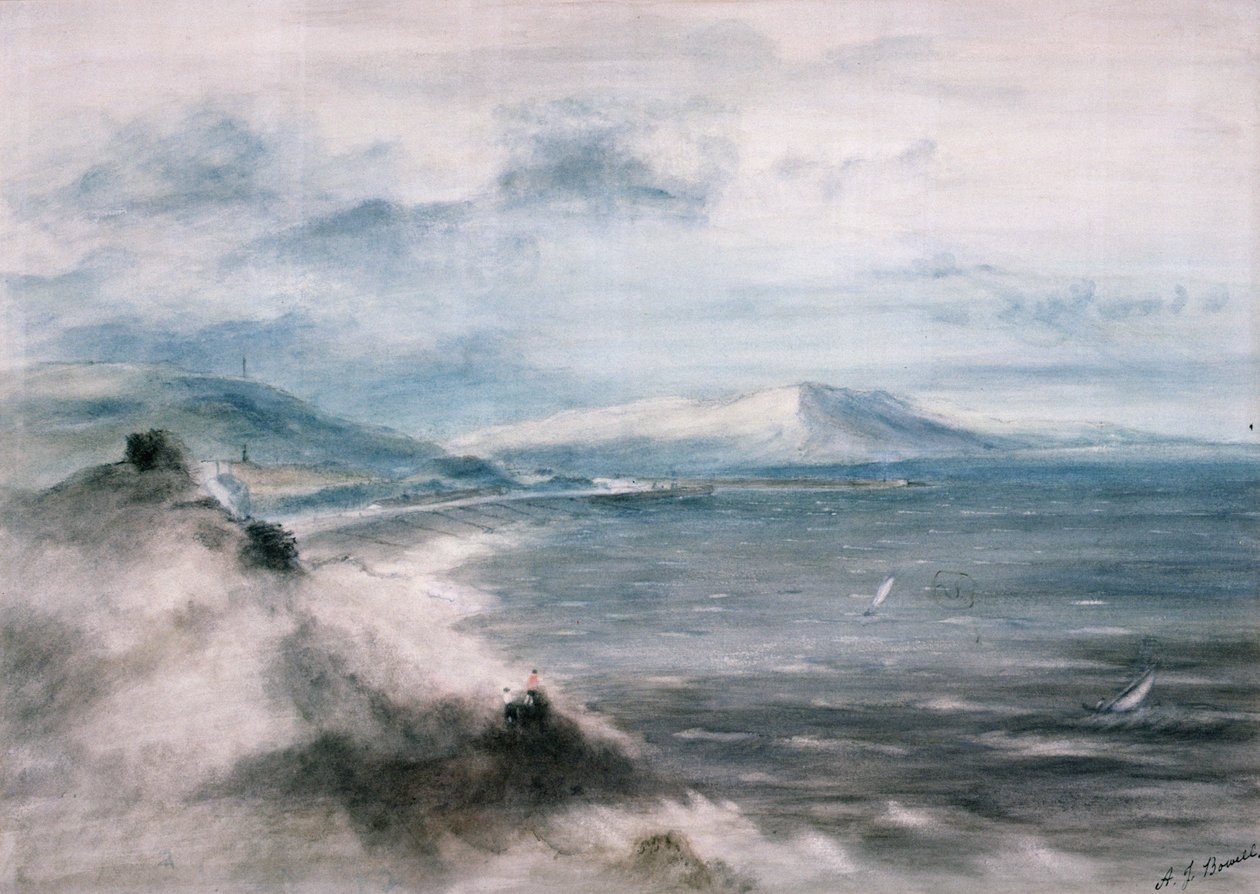 Körfezden görünüm (kağıt üzerinde wc) by Alfred John Bowell