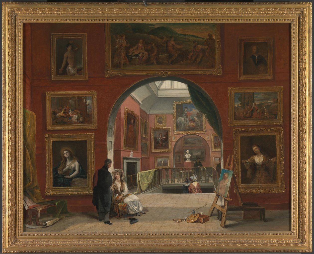 İngiliz Kurumu Eski Usta Sergisinin İçi, 1832 Yazı by Alfred Woolmer