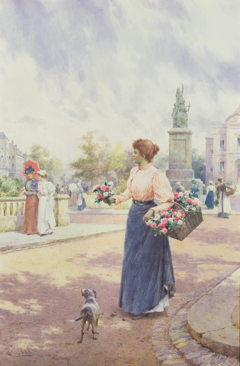 Parisli bir çiçek satıcısı, 1898 by Alfred, Jr. Glendening
