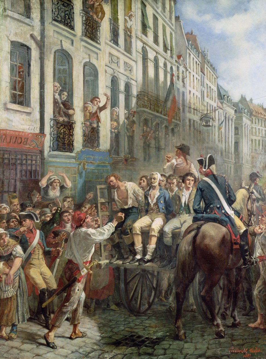 Robespierre (1758-94) ve Saint-Just (1767-94) Giyotin için Ayrılırken, 28 Temmuz 1794, 1884 by Alfred Mouillard