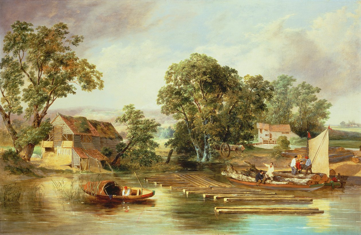 Taverham Kağıt Fabrikası, Norfolk, 1839 by Alfred Priest