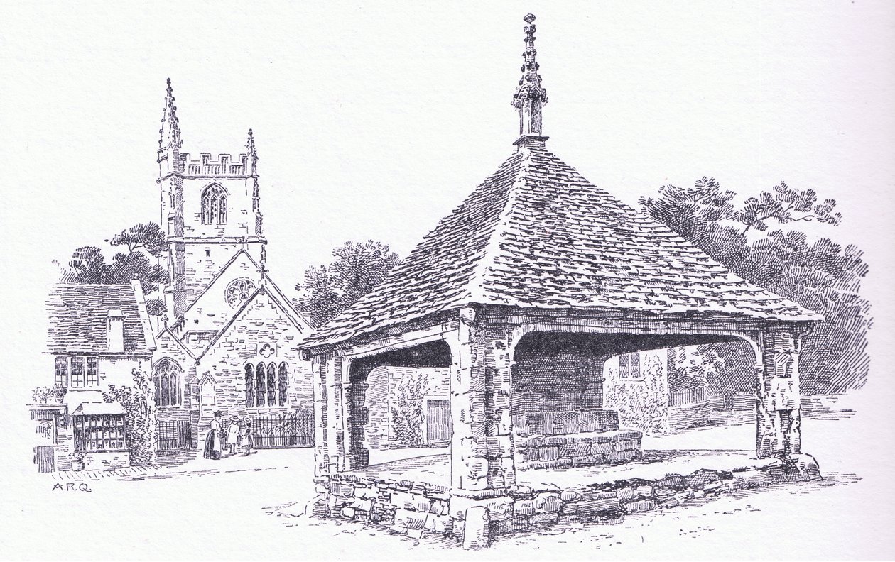 Castle Combe, Wiltshire, Dent & Sons Limited tarafından yayınlanan The Cottages and the Village Life of Rural England, 1912 by Alfred Robert Quinton