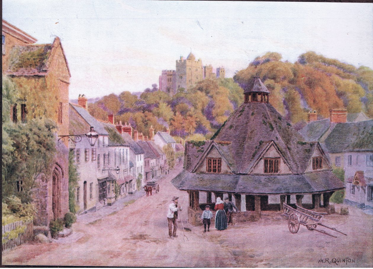 Dunster, Somerset, Dent & Sons Limited tarafından yayınlanan The Cottages and the Village Life of Rural England, 1912 by Alfred Robert Quinton