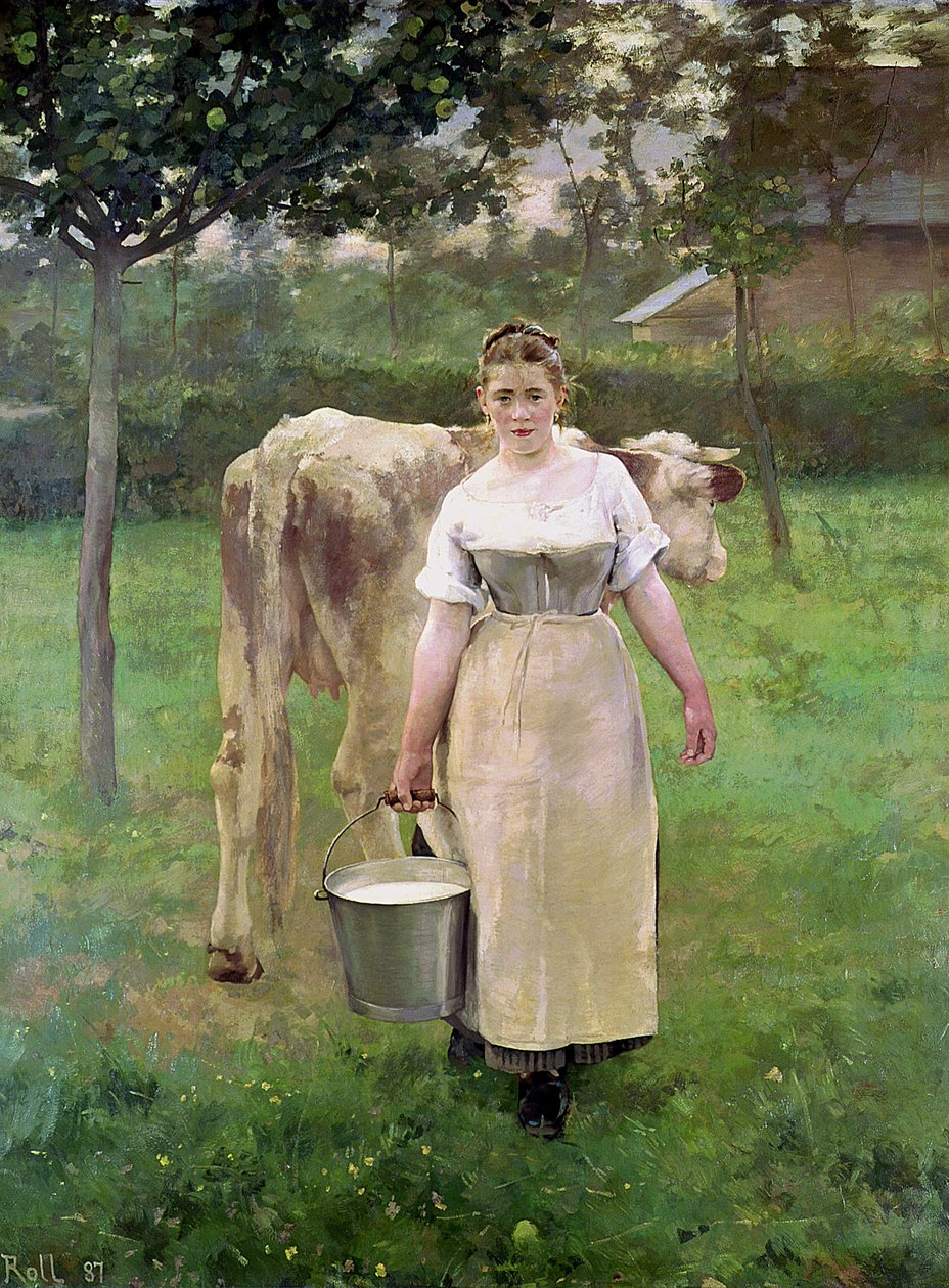 Manda Lametrie, Çiftlik Hizmetçisi, 1887 by Alfred Roll