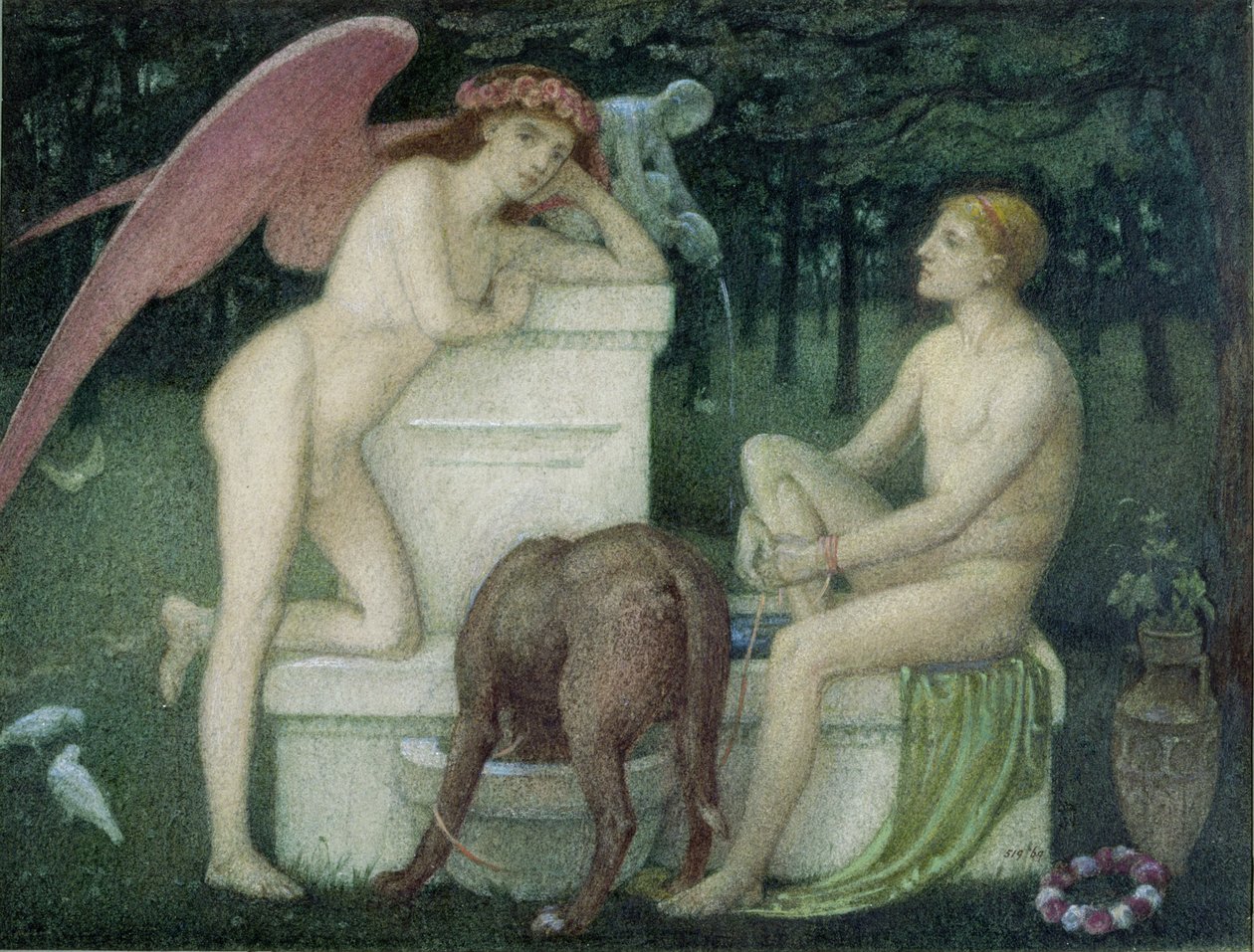 Eros ve Ganymede by Alfred Sacheverell Coke