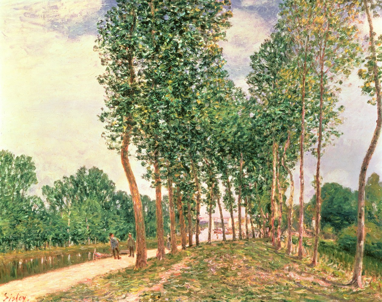 Loing Banks, Moret yakınında by Alfred Sisley