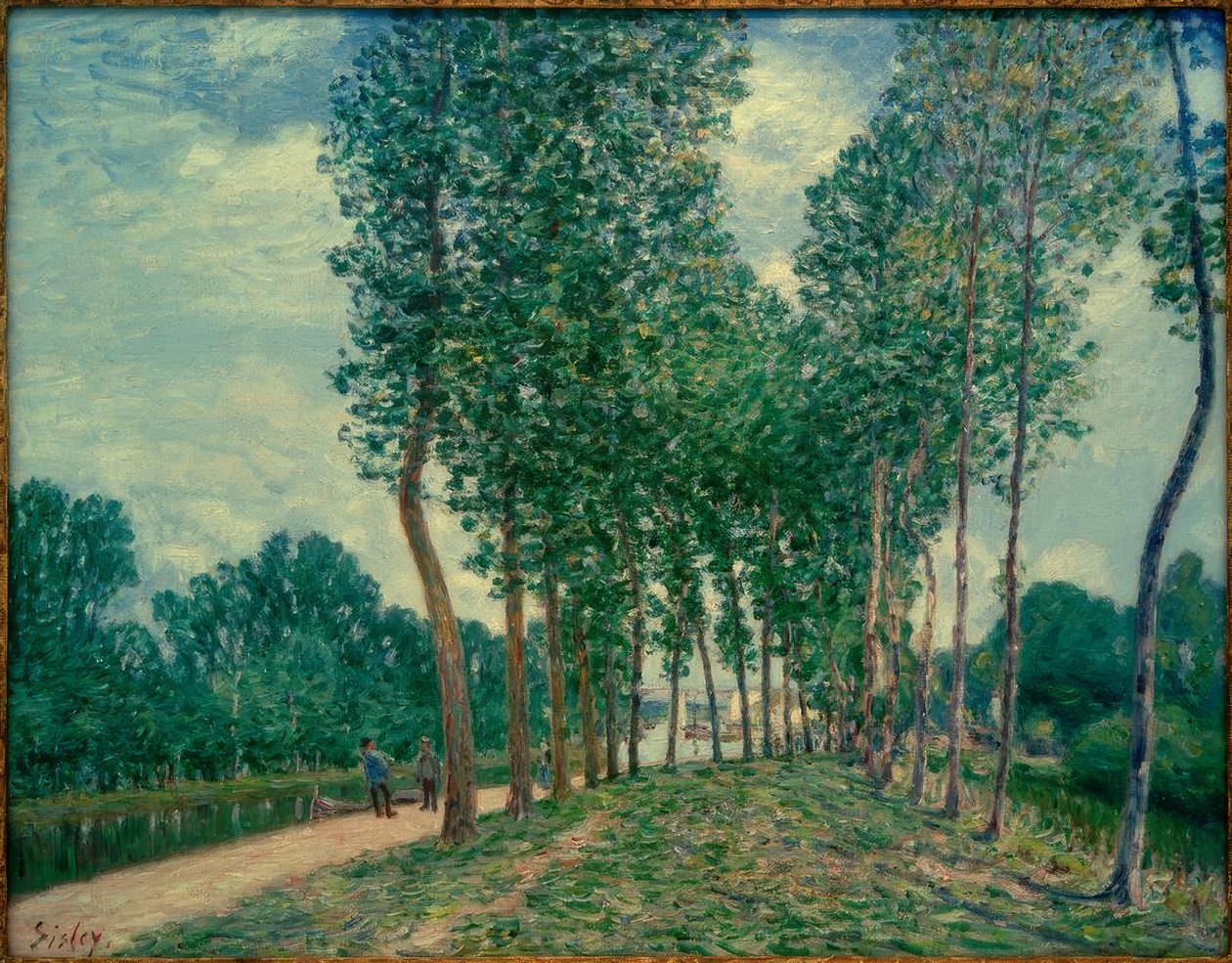 Moret yakınlarındaki Loing Bankaları by Alfred Sisley
