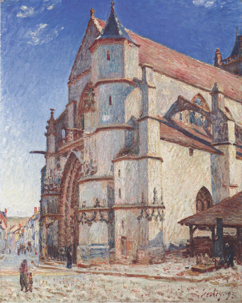 Şafakta Moret Kilisesi by Alfred Sisley