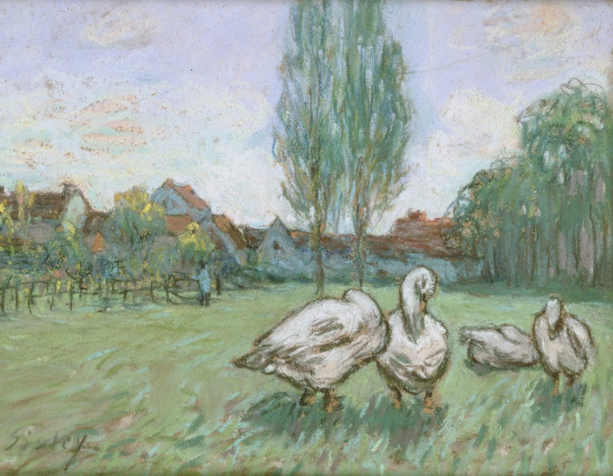 kazlar (pastel) by Alfred Sisley