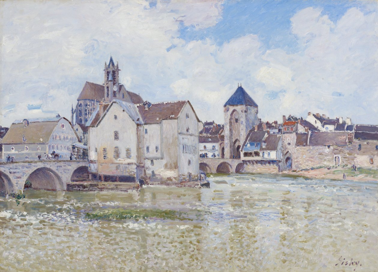 Moret Köprüsü, 1888 by Alfred Sisley