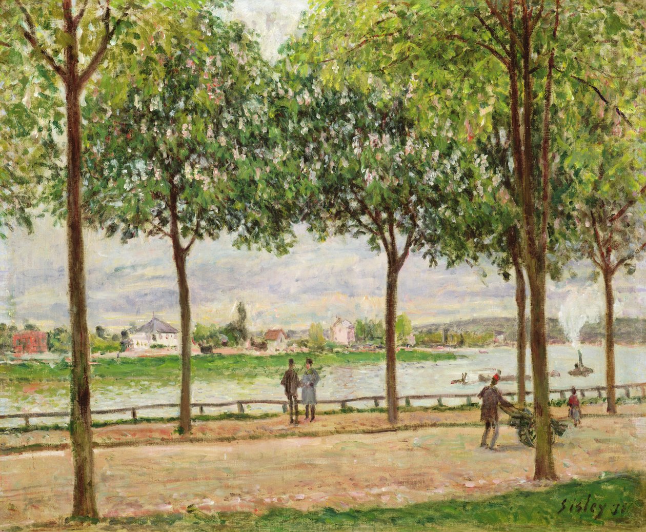 Promenade des Marronniers, Aziz Bulut, 1878 by Alfred Sisley