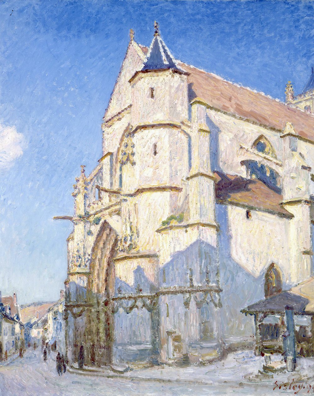 Moret içinde Léglise by Alfred Sisley