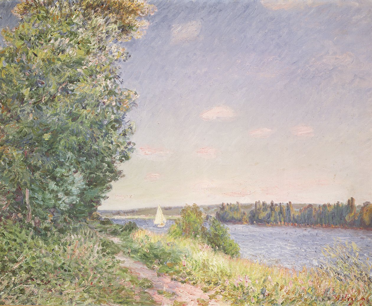 Normandiya, akşam su yolu, Sahurlar, 1894 by Alfred Sisley