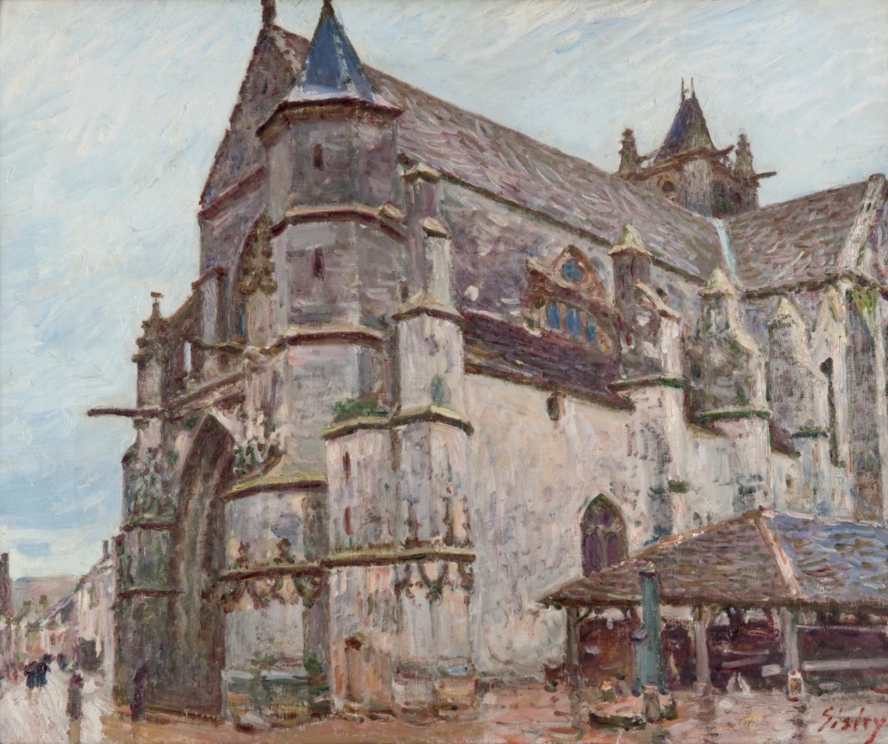 Moret Leydimiz im Morgenregen by Alfred Sisley