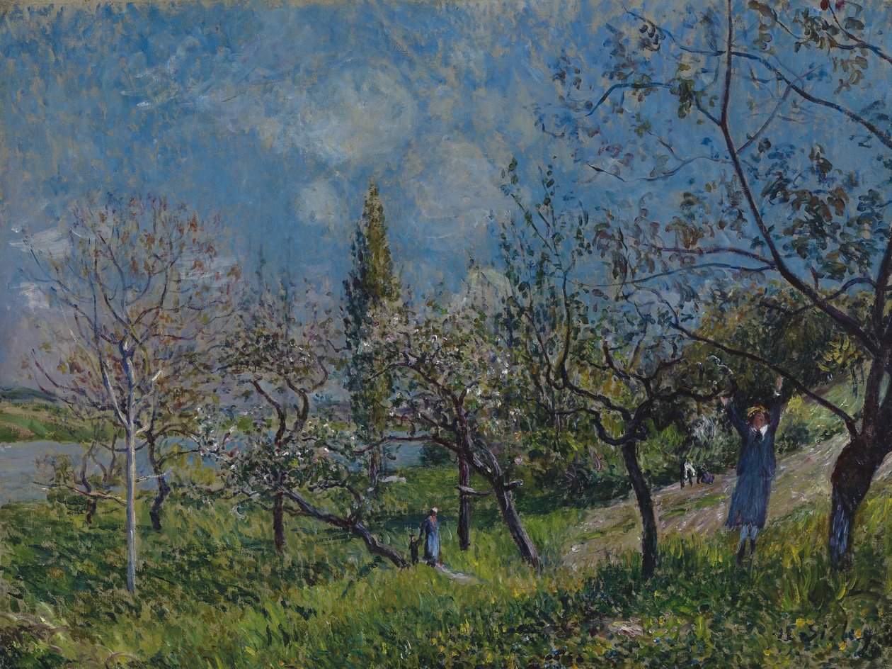 İlkbaharda meyve bahçesi by Alfred Sisley