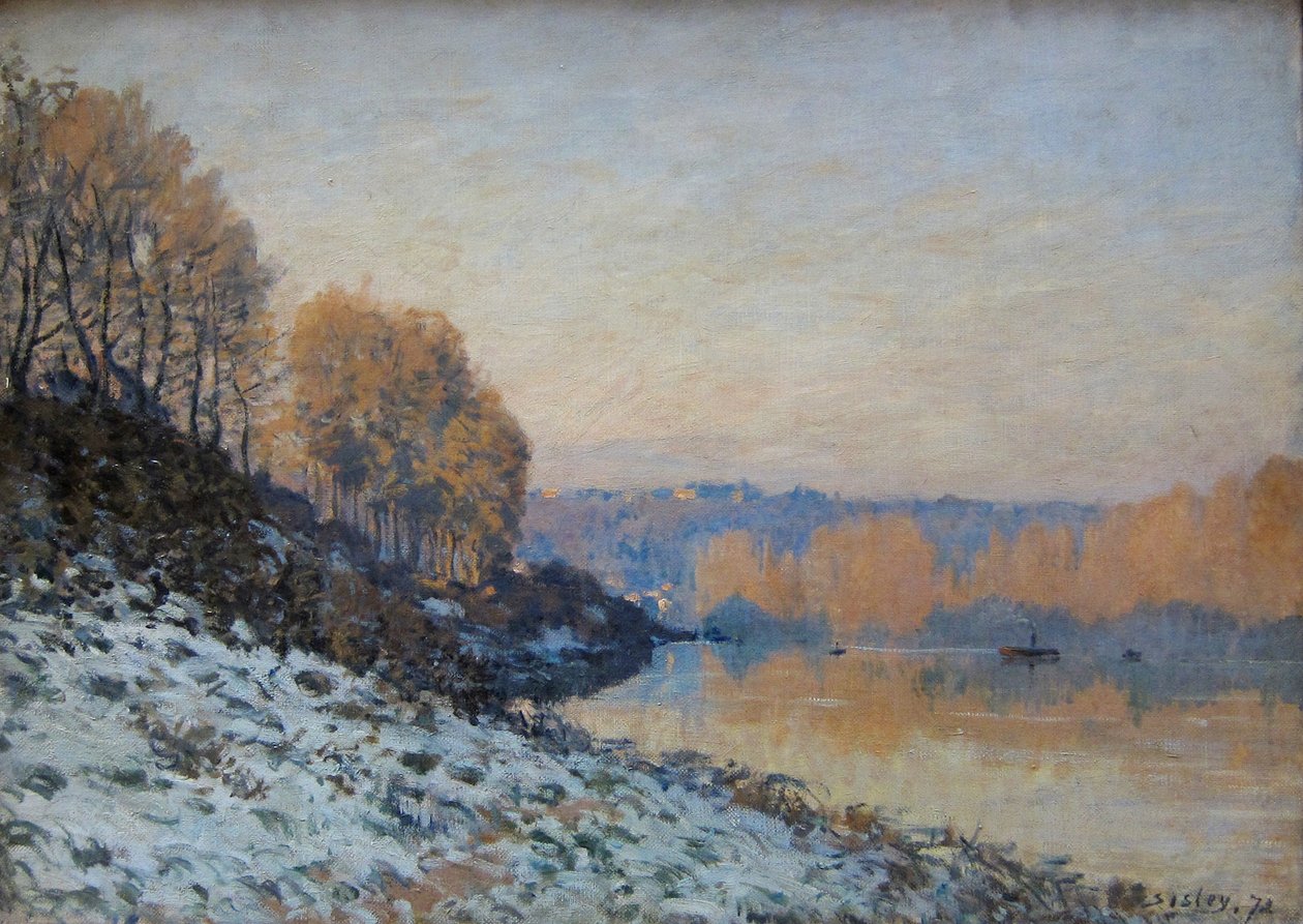 Port Marly, kırağı by Alfred Sisley