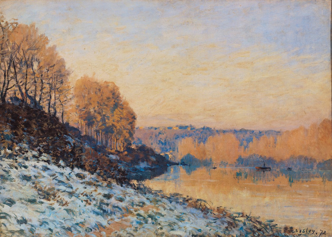 Port-Marly, White Frost, 1872  by Alfred Sisley