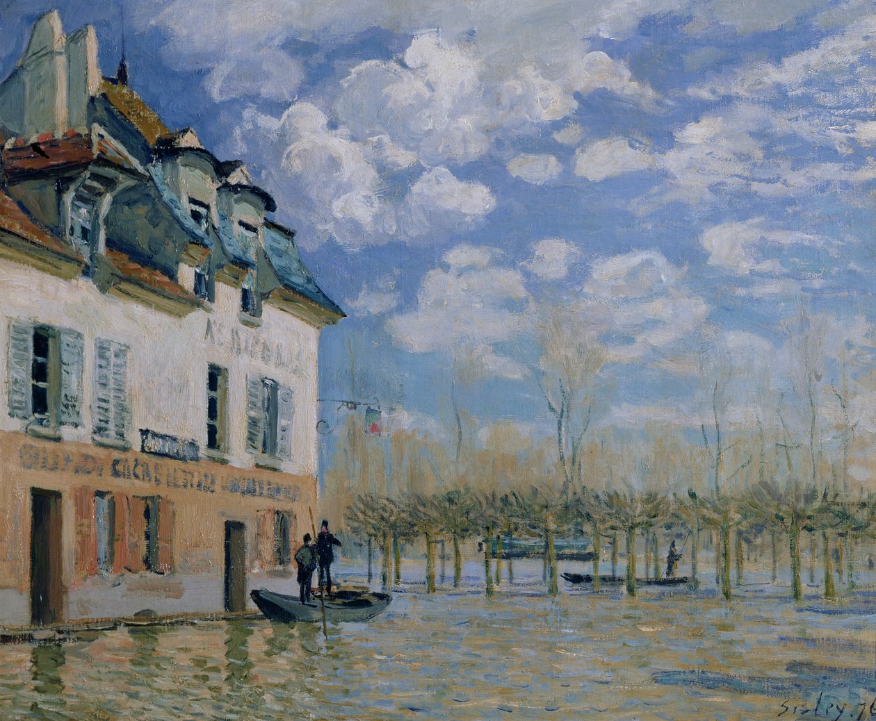Seldeki Tekne, Port-Marly, 1876 by Alfred Sisley