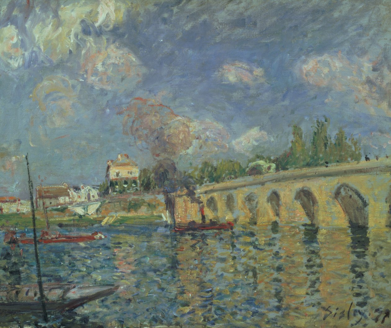 Köprü, 1871 by Alfred Sisley