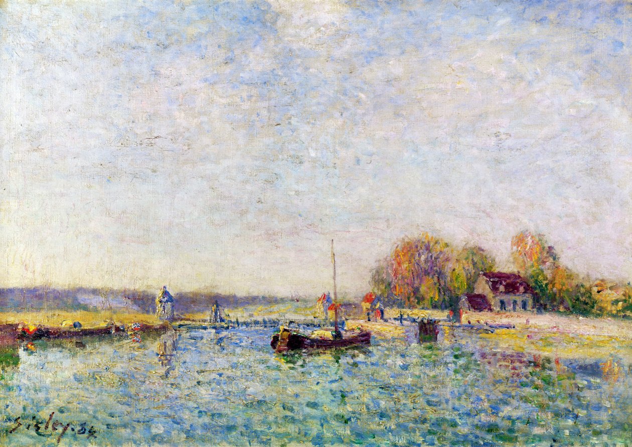 Kanal, 1884 by Alfred Sisley