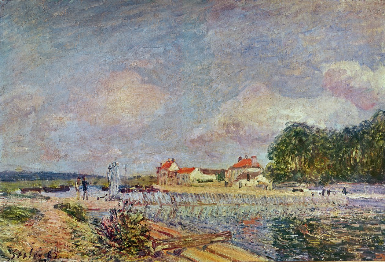 The Dam, 1885  by Alfred Sisley