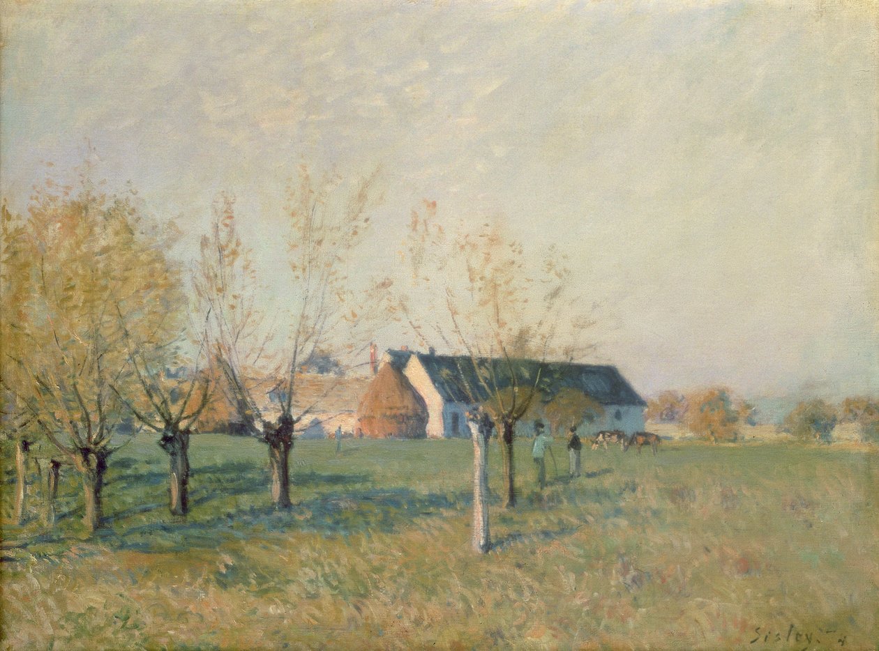 Çiftlik, 1874 by Alfred Sisley