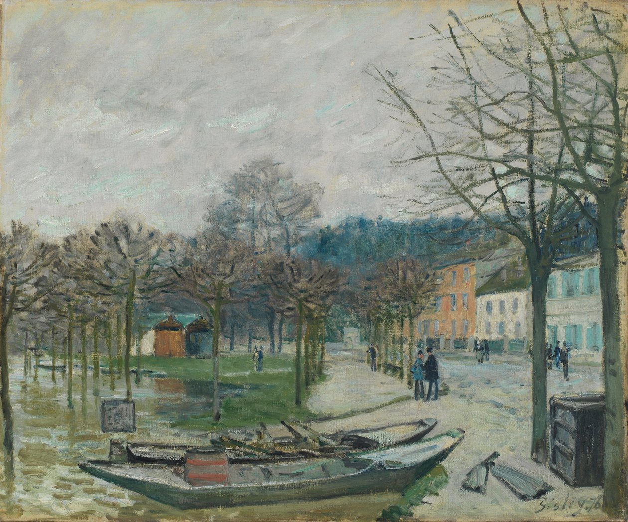 The Flood at Port-Marly, 1876  by Alfred Sisley