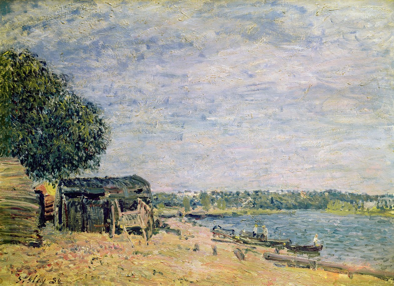 Saint-Mammes manzarası, 1884 by Alfred Sisley
