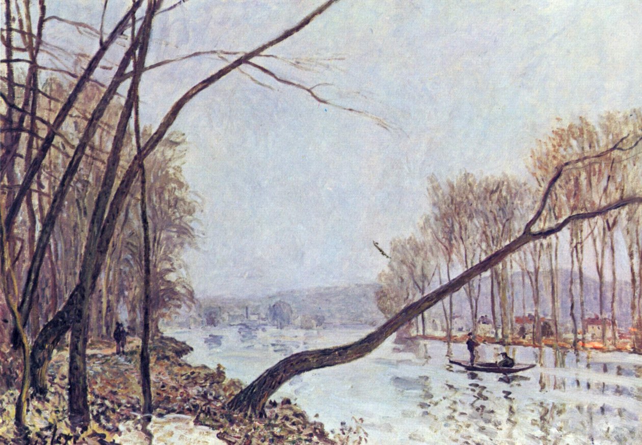 Sonbaharda Seine kıyıları by Alfred Sisley