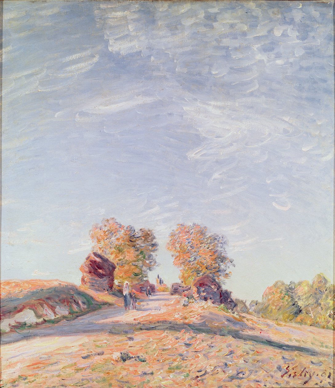 Uphill Road, Sunshine, 1891 by Alfred Sisley