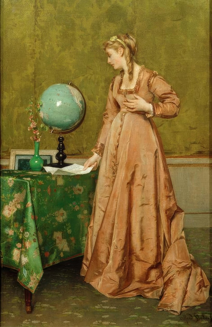 A.Stevens, The Globe veya Uzaktan Haberler by Alfred Emile Stevens