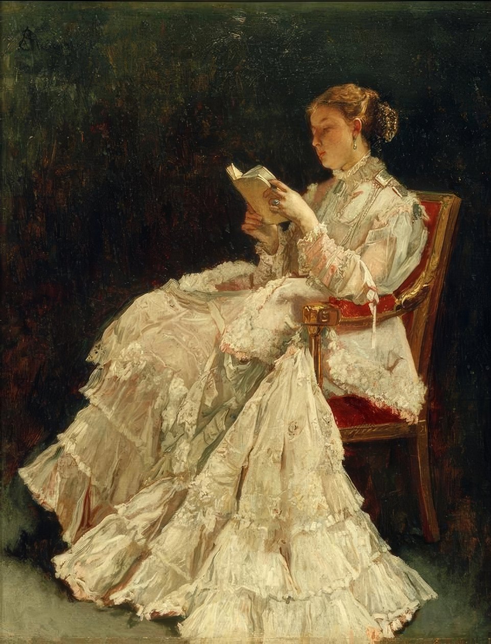 A.Stevens, Okuyucu by Alfred Emile Stevens