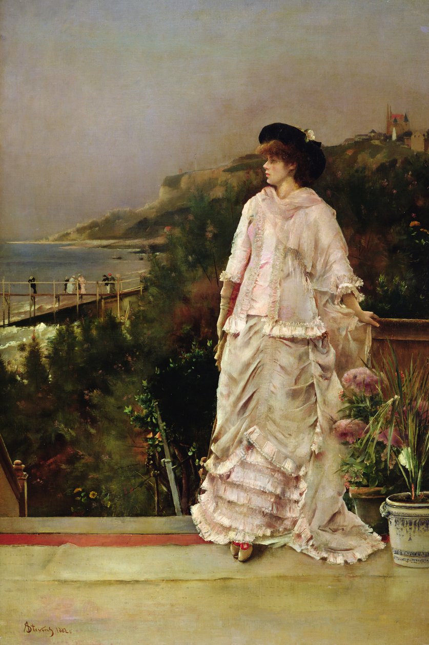 Terasta Kadın, 1882 by Alfred Emile Stevens