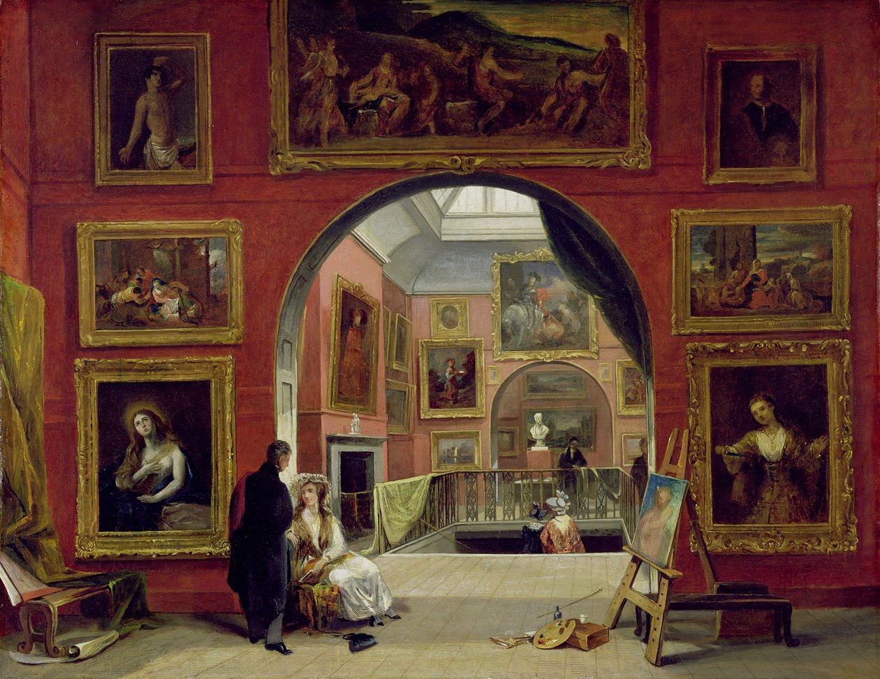 Kraliyet Kurumunun İçi, Eski Usta Sergisi sırasında, 1832 Yazı, 1833 by Alfred Woolmer