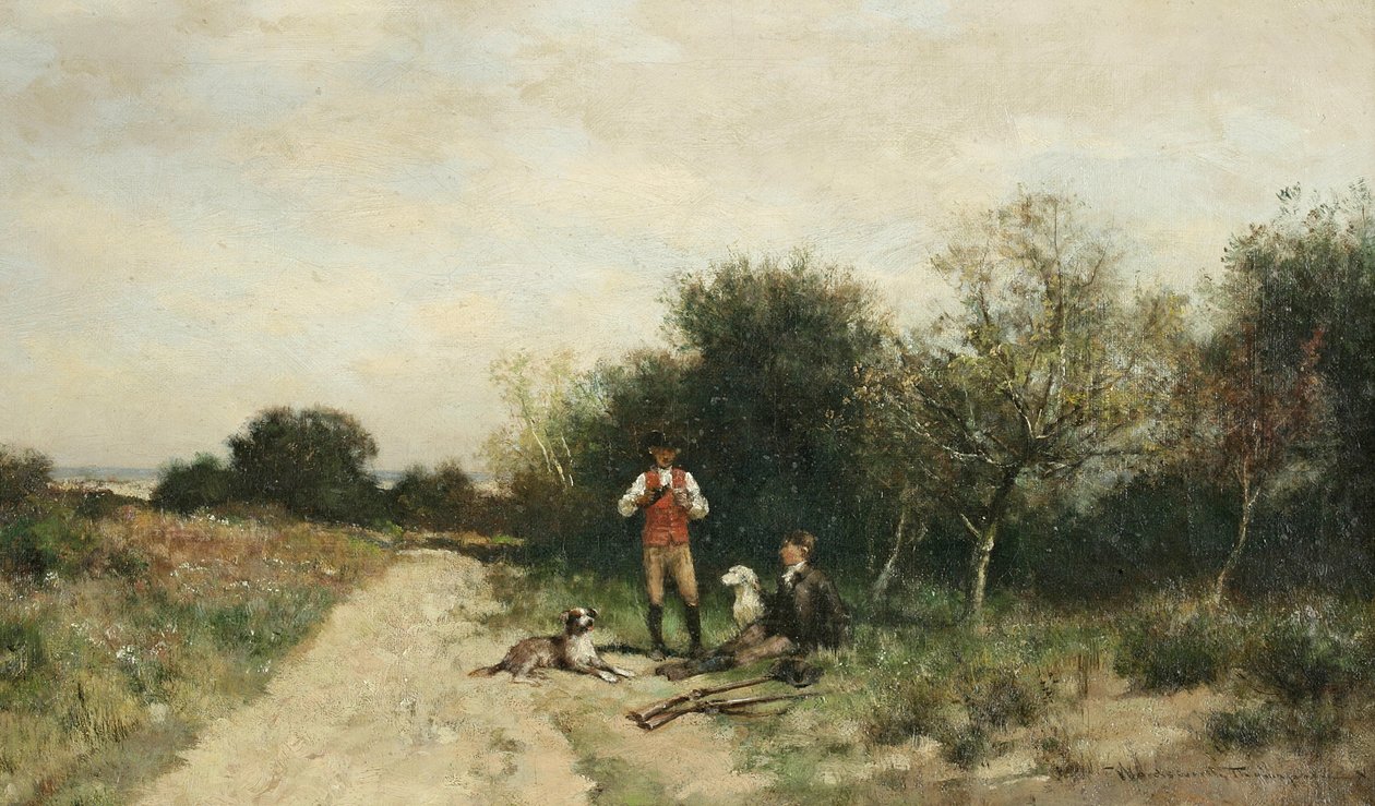 Avcılar mola veriyor by Alfred Wordsworth Thompson
