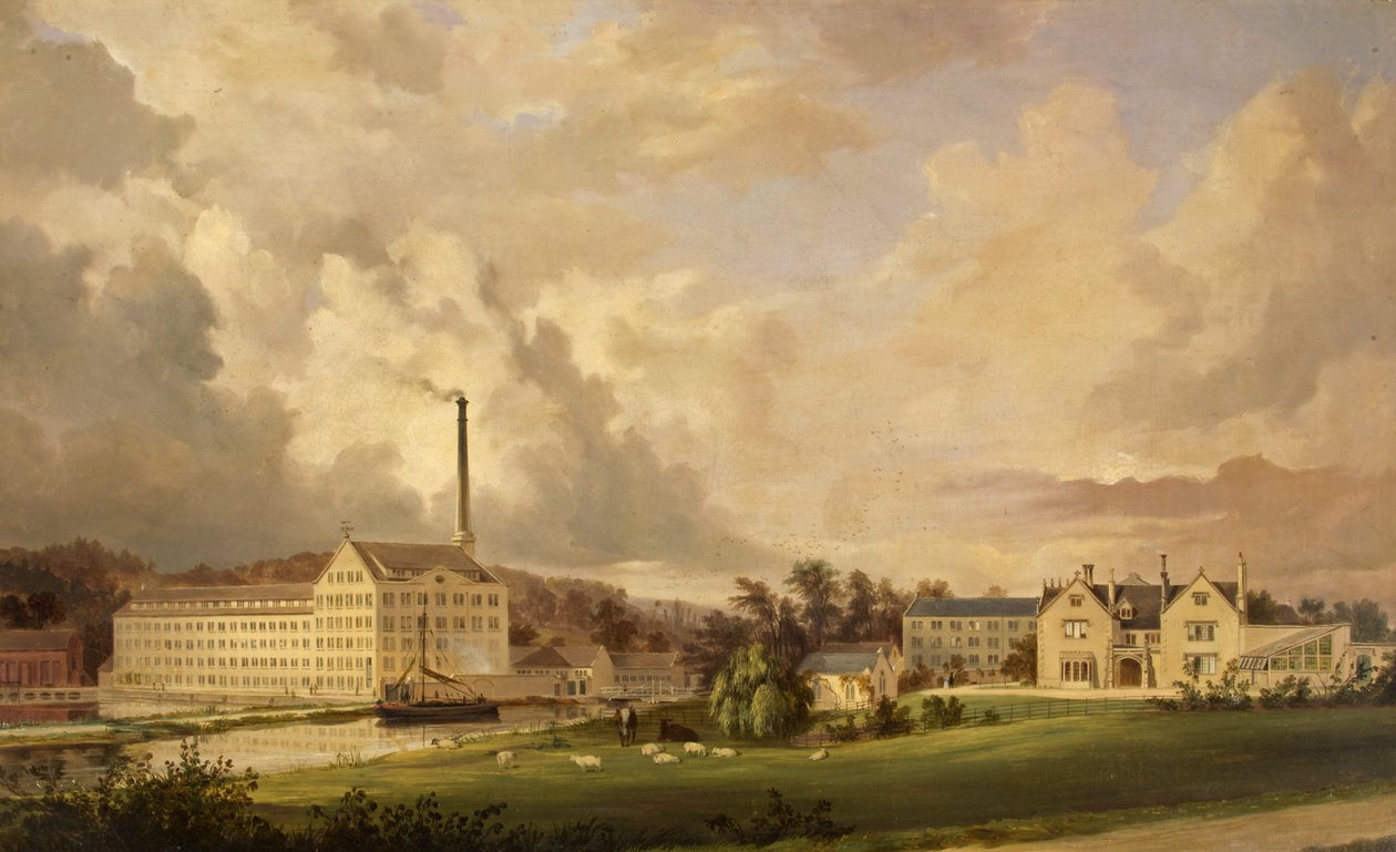 Ebley Kumaş Fabrikaları, Stroud, Gloucestershire by Alfred Newland Smith