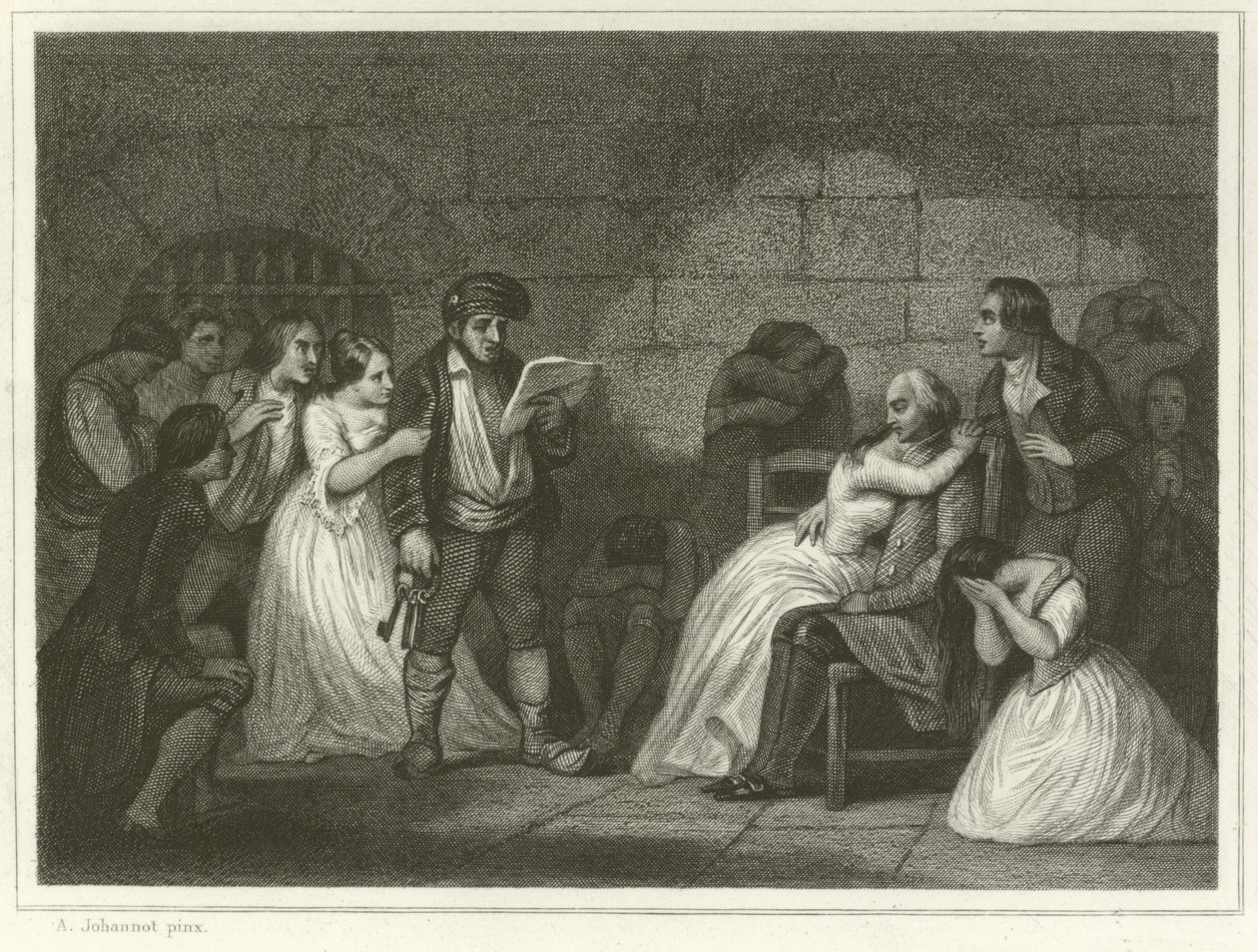 Hükümlülerin Çağrısı (gravür) by Alfred (after) Johannot