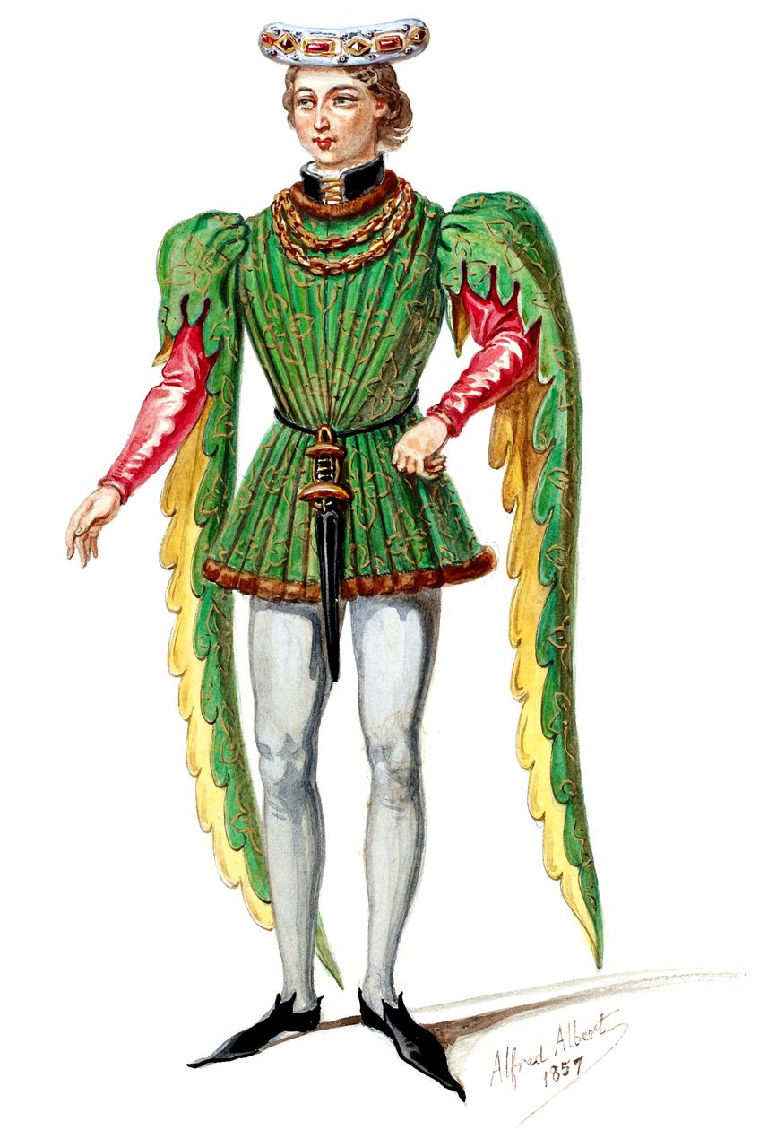 Halévy - La magicienne - Alfred Albert tarafından kostüm modelleri - 02. Seigneur, erkek koro (rötuşlanmış) by Alfred Albert