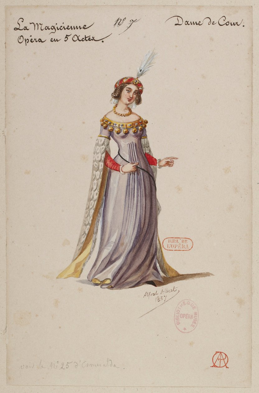 Halévy - La magicienne - kostüm tasarımları Alfred Albert - 07. Saraylı Kadın by Alfred Albert