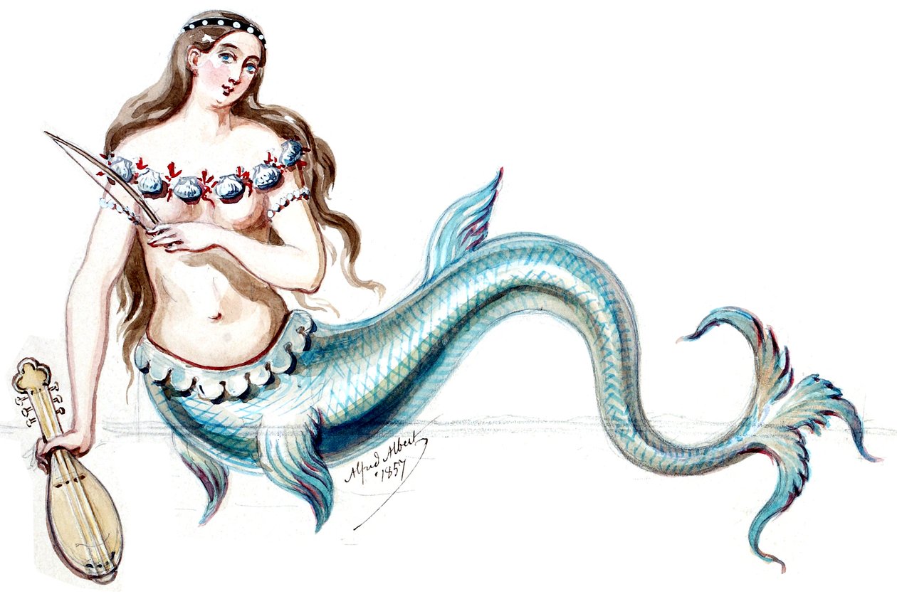Halévy - La magicienne - Alfred Albert tarafından kostüm modelleri - 14. Siren (rötuşlanmış) by Alfred Albert