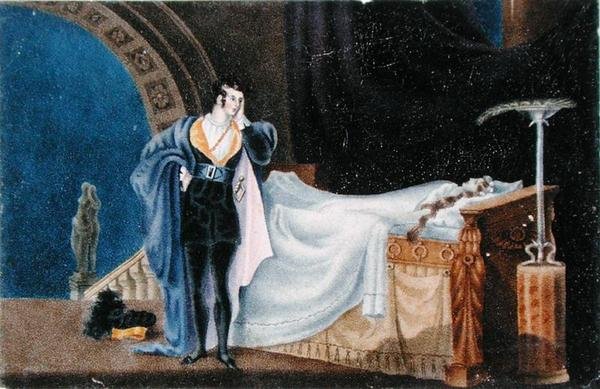 Karısının cesedini gören ateist, Charlotte Bronte (1816-55) (lito) by Alfred B. (after) Clayton