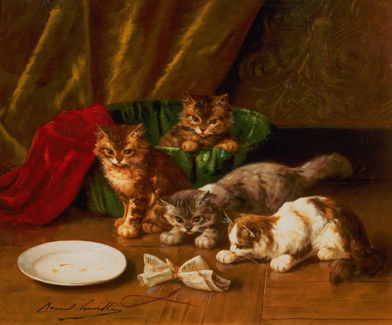 Kağıt Fare (tuval üzerine yağlı boya) by Alfred Brunel de Neuville