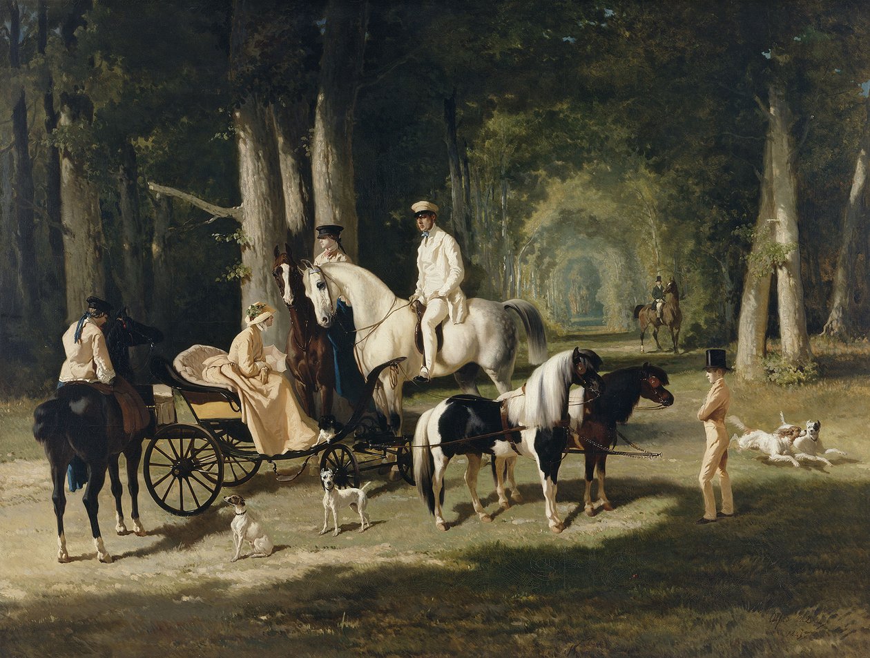 Mösyö ve Madam Mosselman ve kızları by Alfred Dedreux