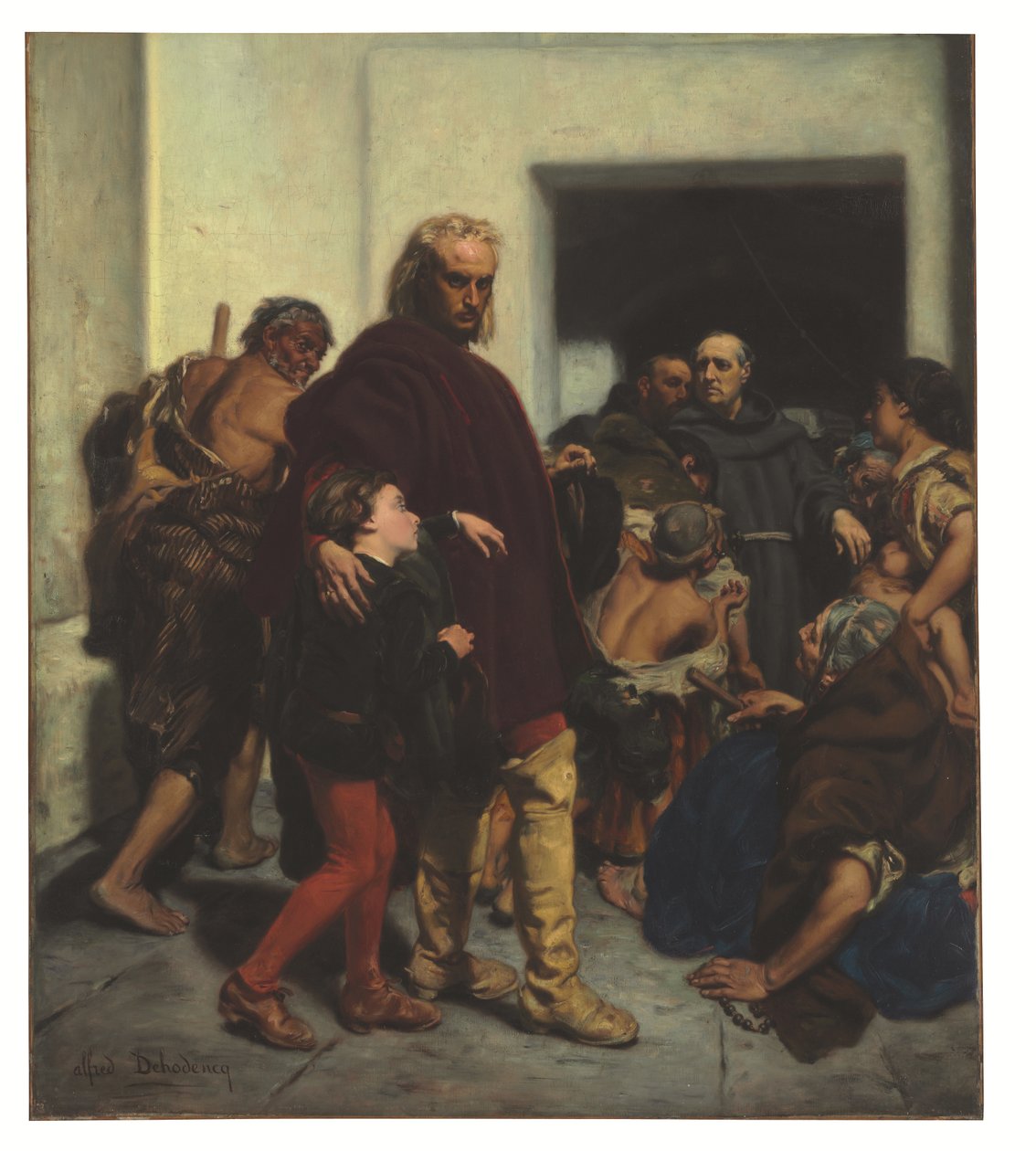Kristof Kolomb, Rabida Manastırı'nda (tuval üzerine yağlıboya) by Alfred Dehodencq
