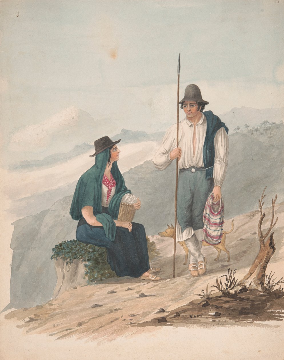 Chasna-Tenerife'li erkek ve kadın by Alfred Diston