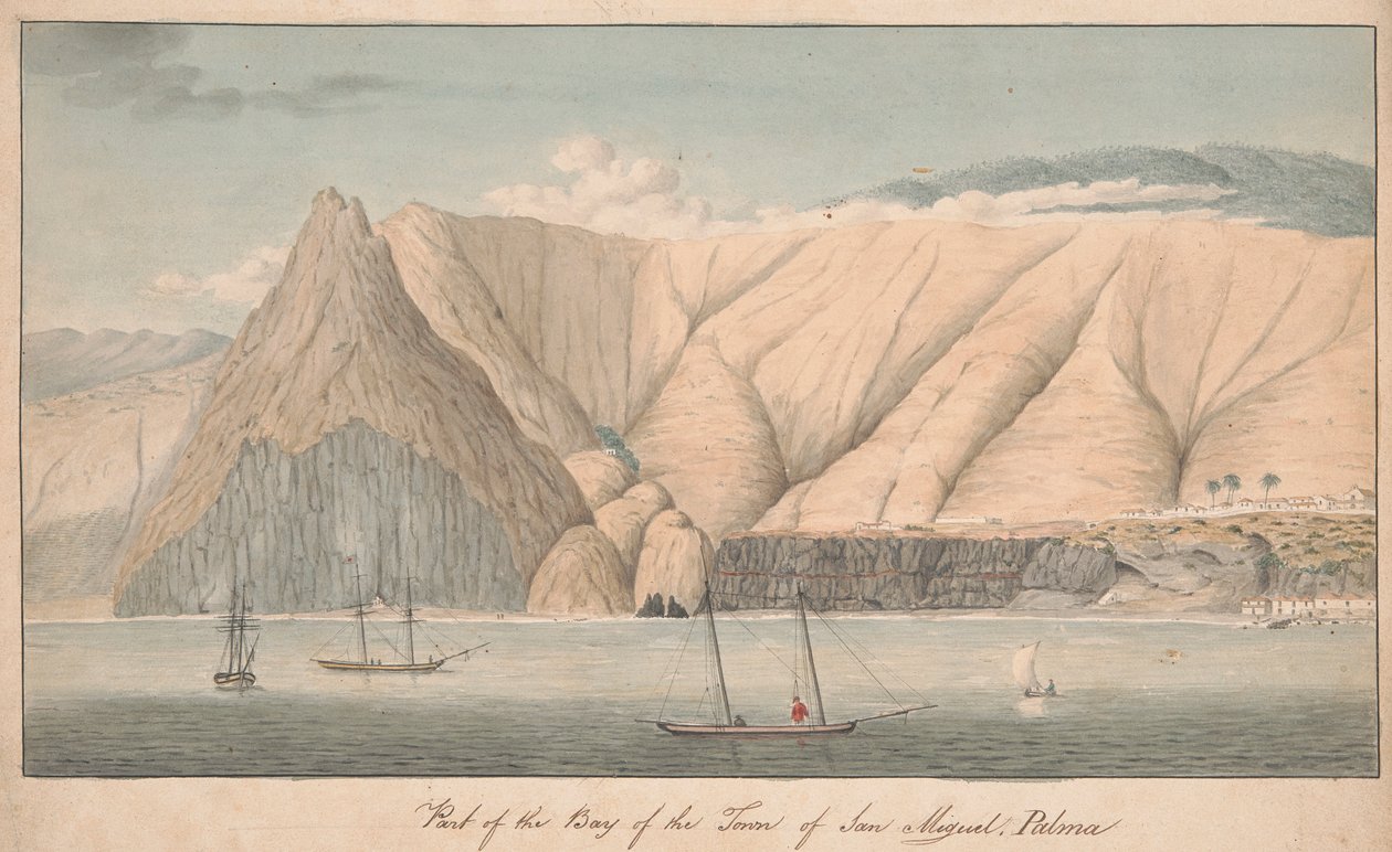 San Miguel Kasabası Körfezi'nin bir parçası, La Palma by Alfred Diston
