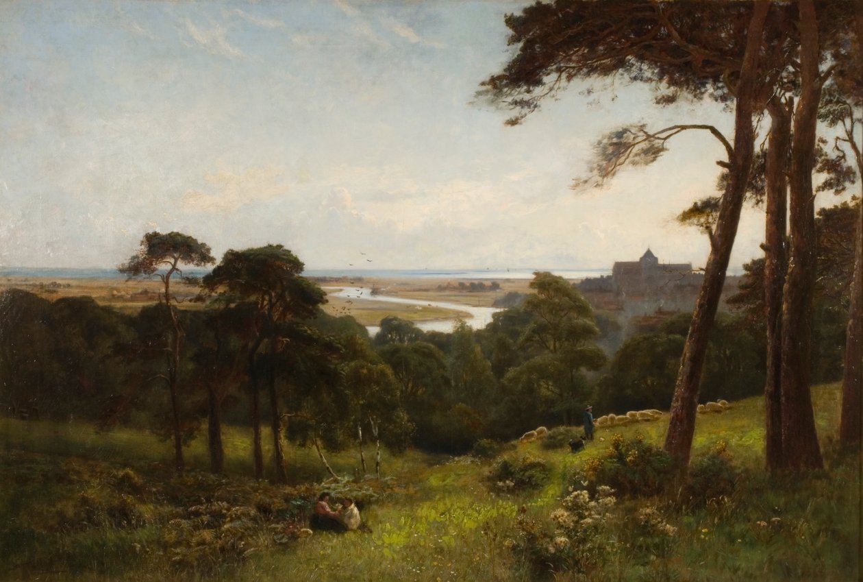 Arundel, Sabah Erken by Alfred East