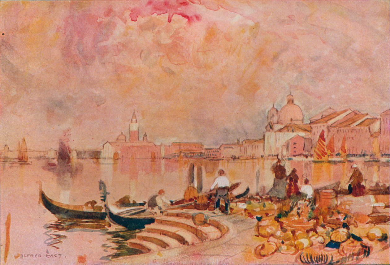 Akşam Glow, Venedik, c1895 by Alfred East