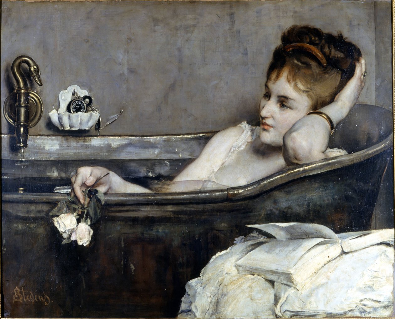 Alfred Stevens: “Banyo” 1867. Compiègne Ulusal Müzesi by Alfred Emile Stevens